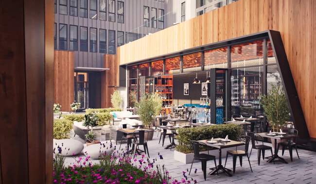 Courtyard Side View - The Luxe in Fishtown West Apartments