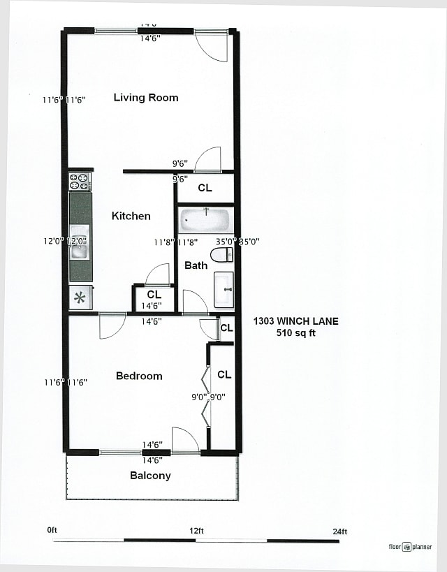 1BR/1BA - Winch Lane Apartments