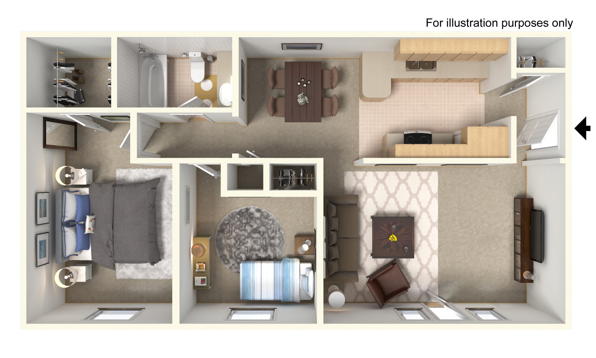 Rossford Hills Apartments – Two Bedroom