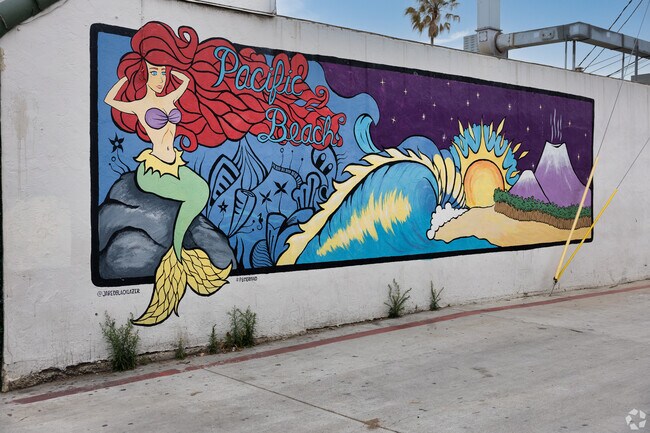 Pacific Beach has vibrant murals in every direction.