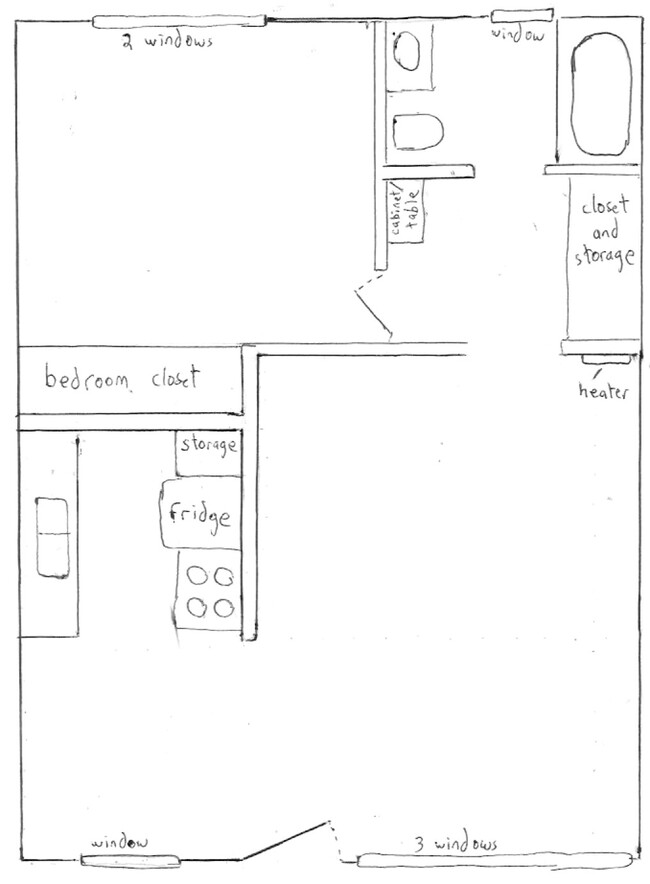 LF07 Plano de planta - Los Feliz Lanai Apartments