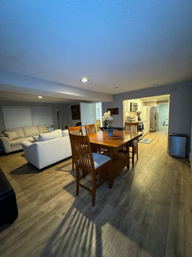 Dining table and galley kitchen - 3104 W Wellesley Ave
