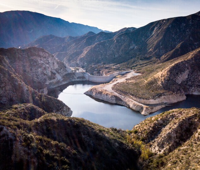 Aerial view of Big Tujunga Dam