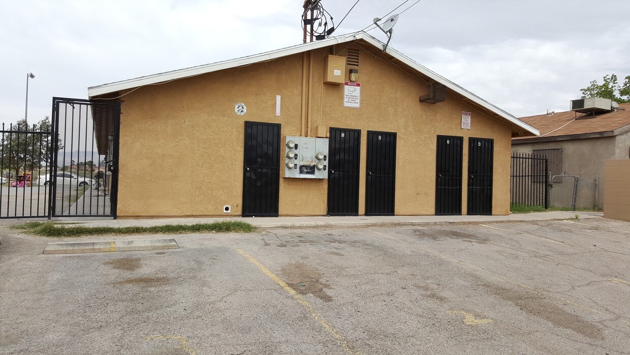 Rear of building with storgage units - 2280 N Lamb Blvd