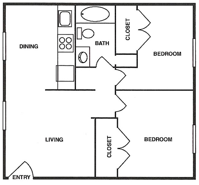 2BR/1BA - Oak Run Apartments