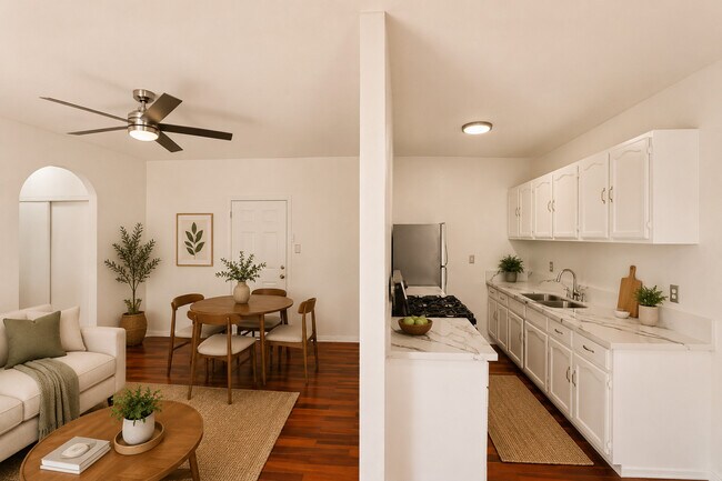 Sala de estar y cocina - 1427 N Kingsley St