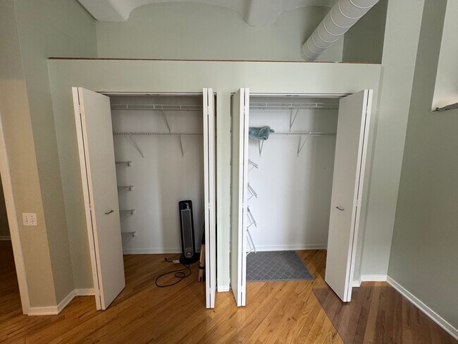 Primary Bedroom Double Closets - 500 S Clinton St