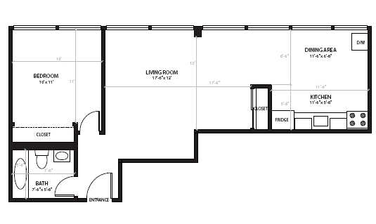 1BR/1BA - Forest Place Apartments