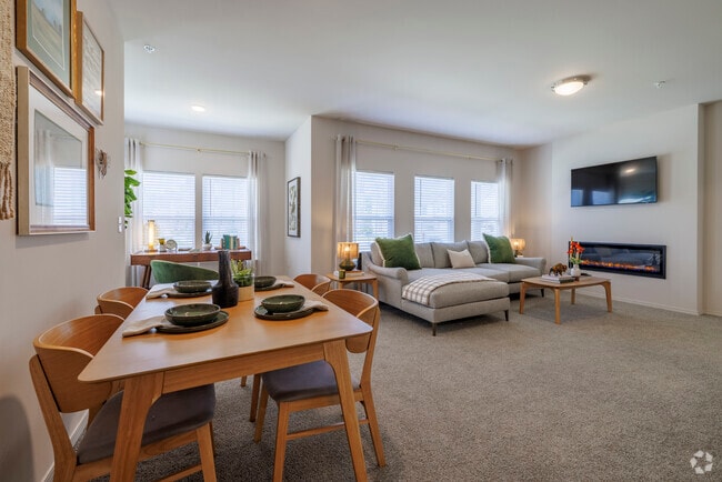 1BR, 1BA - 879SF - Living Room - Cypress Crossing
