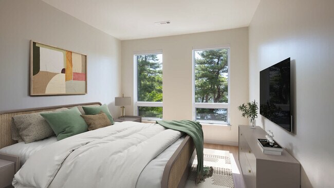 Dormitorio con suelo de superficie dura - The Basin