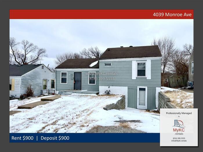4039 Monroe Ave, Kansas City, MO 64130 House Rental in Kansas City