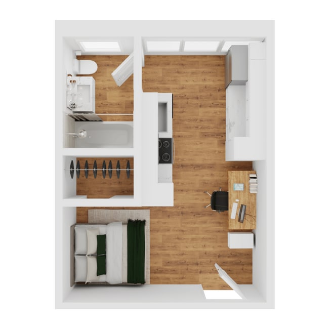 Plano de planta - Parkview Apartments