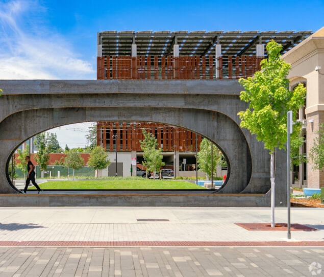 Whistle Stop Park in Downtown Redding features unique landmarks