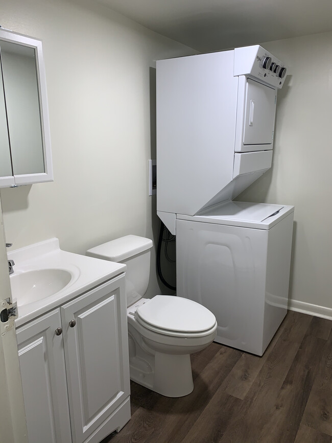 1/2 Bath with Washer and Dryer - Rose Hill Apartments