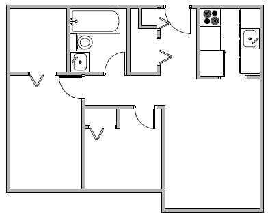 2HAB/1BA - James A Dobson Apartments