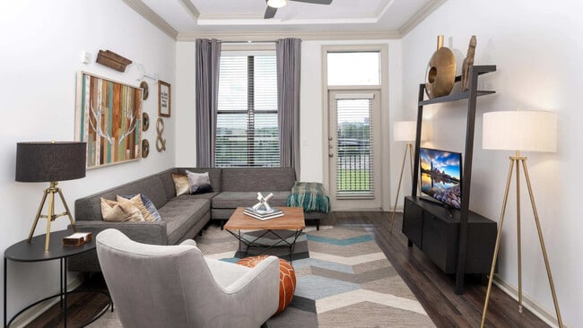 Luxury vinyl plank flooring in kitchen and living room - 2700 Charlotte Ave Apartments