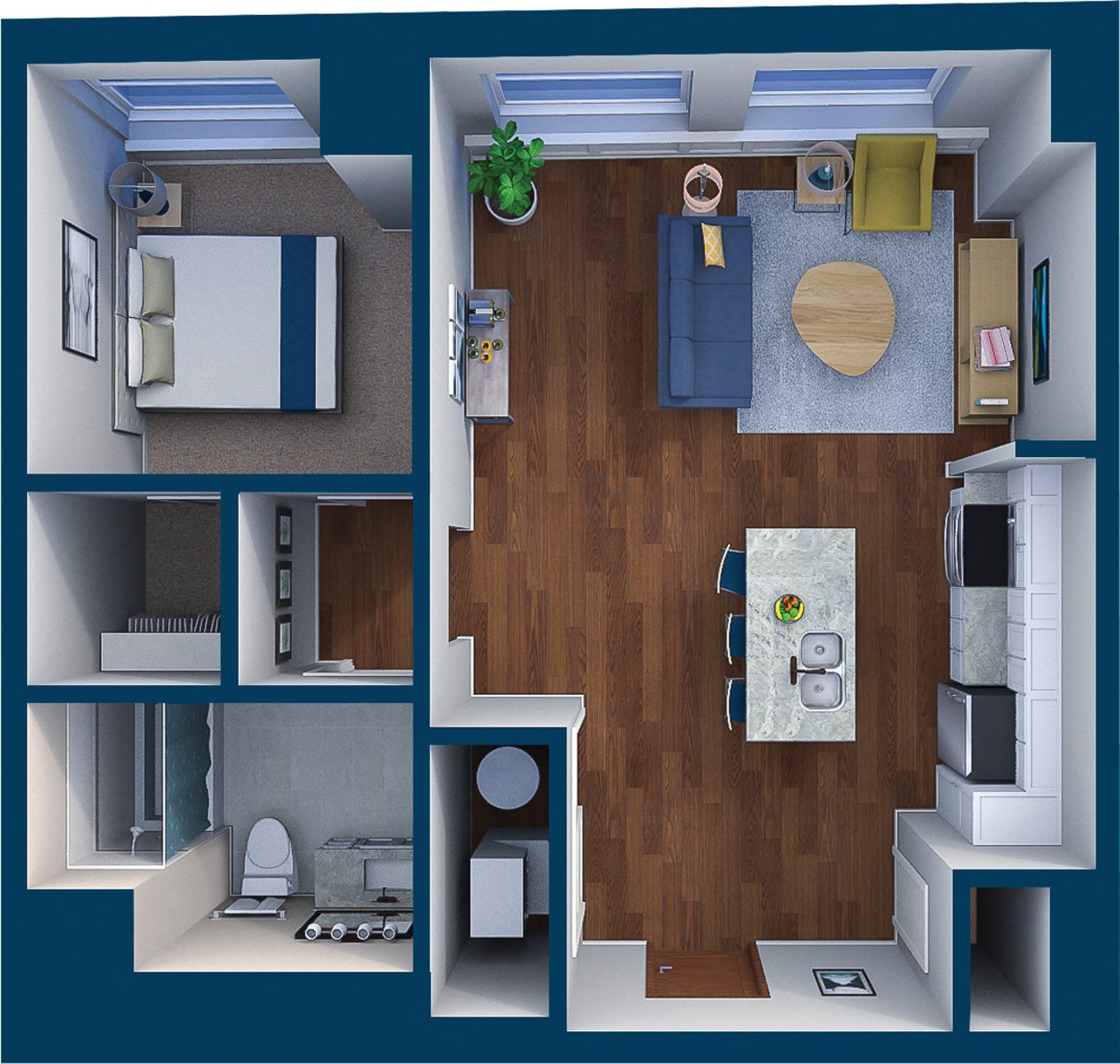 Residences at Leader – Suite Style 12 - 1 Bedroom 1 Bath