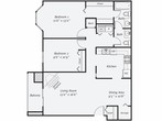 2 Bedroom 1049 SqFt