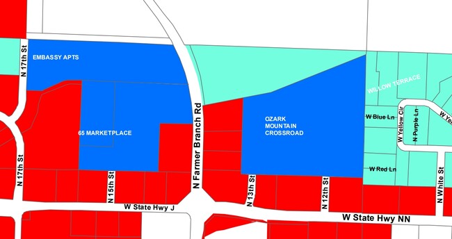 Mapa de Zonificación - Ozark Mountain Apartments