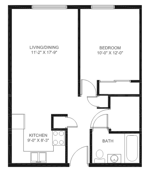 1HAB/1BA - Colonial Apartments