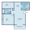 Two Bedroom One Bath B
