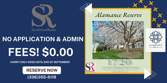 No App & Admin Fees - Alamance Reserve