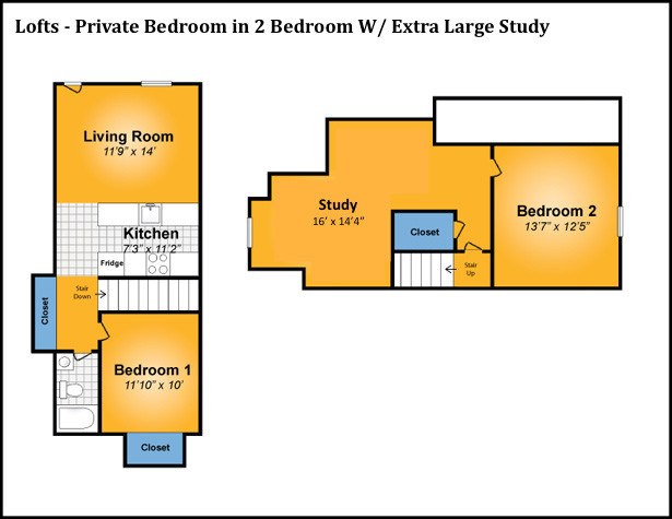 Lofts - 1 Bdrm - Shared Space - 728 Bellaire Ave