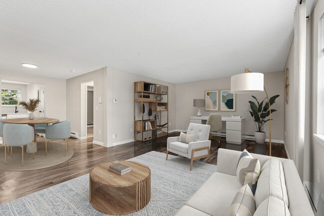 Livingroom, dining area peering into kitchen - Newton Gardens