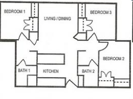 3HAB/2BA - Bryce Jordan Tower