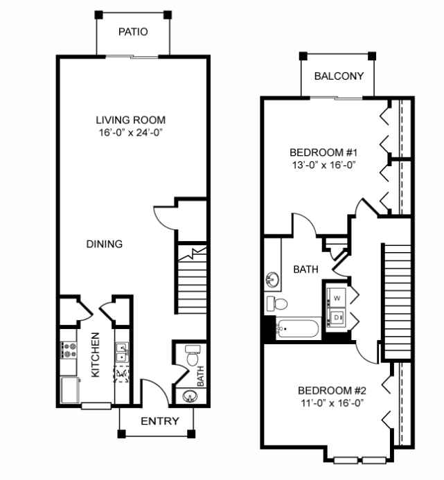 2BR / 1.5BA - Turnberry Townhomes