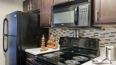 Stylish Kitchen with Modern Appliances in Carrollton Apartments - Greentree