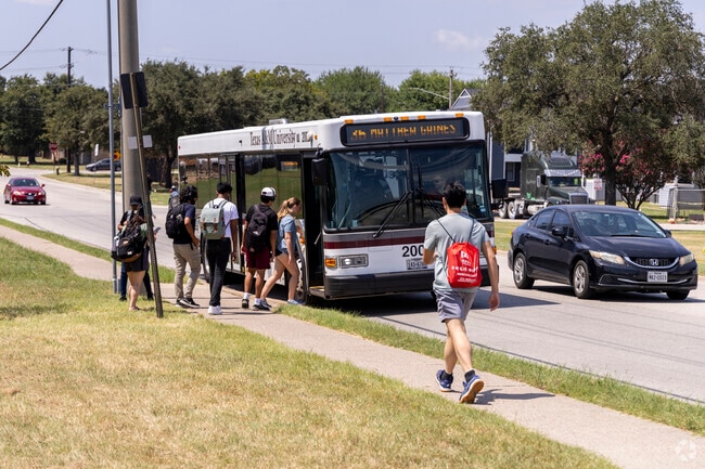 Aggies can catch the Aggie Spirit bus line to get to and from Texas A&M.