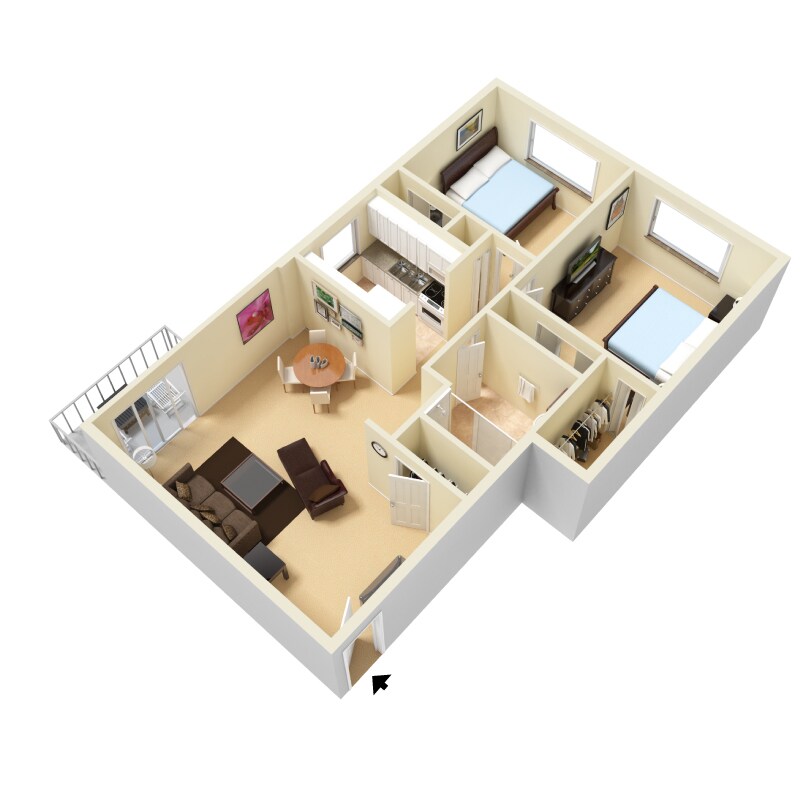 Trinity Towers – 2 Bed 1 Bath
