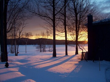 winter sunset - 35 Landing Rd