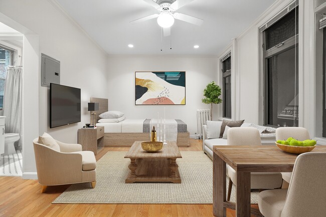 Studio Living Dining Bedroom_final - Atrio Boston Apartments