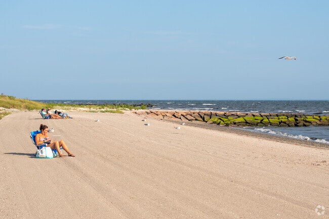 Pleasure Beach Park is a quiet place to relax by the water.