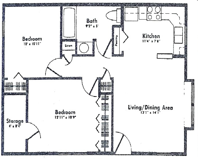 2HAB/1BA - Horizons Apartments