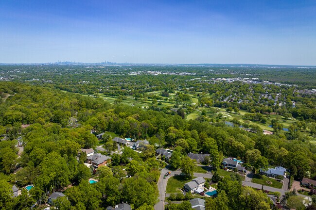 Springfield’s greenery shines from above, true to New Jersey’s Garden State name.
