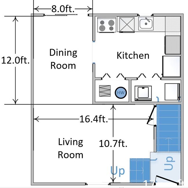 downstairs floorplan - 1130 Rolling Hill Dr