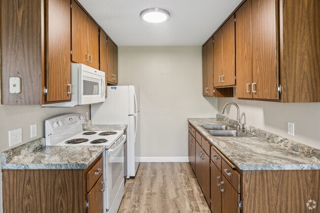 2BR, 1BA - 900SF - Kitchen - Riverwalk Apartments