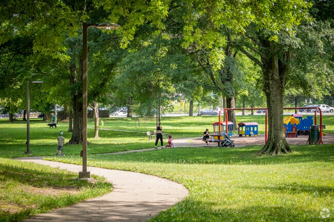 McLean Central Park welcomes you with sprawling green spaces, playgrounds, and trails in McLean.