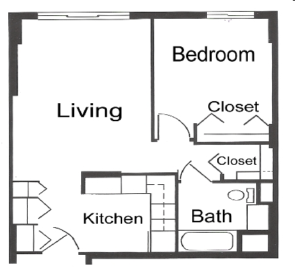 1BR/1BA - Friendship Towers I