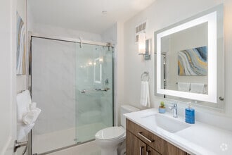 Emerald 2BR, 2BA - 1,095SF Bathroom - The Jade Residences at Waterfall Glen
