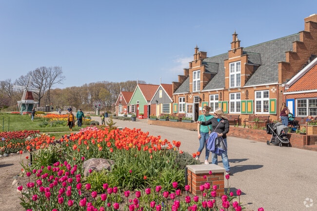 Windmill Island Garden prepares for Tulip Time with its flowers in full bloom.