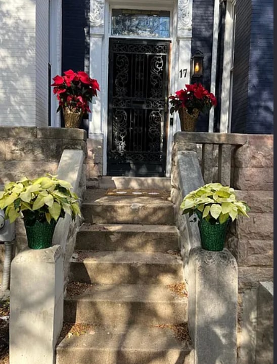 Front door with electronic lock and Ring camera - 17 U St NW