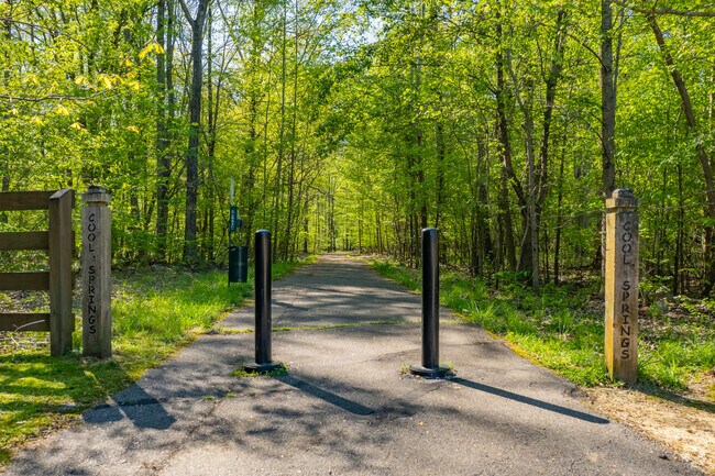 Cool Springs Park is a peaceful nature park with a scenic walking trail through the woods.