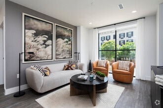 2BR, 2BA - 1,080SF - Living Room - 2020 Providence