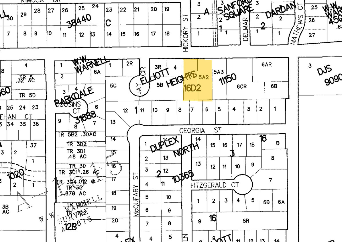 plat map - Sanford Villas