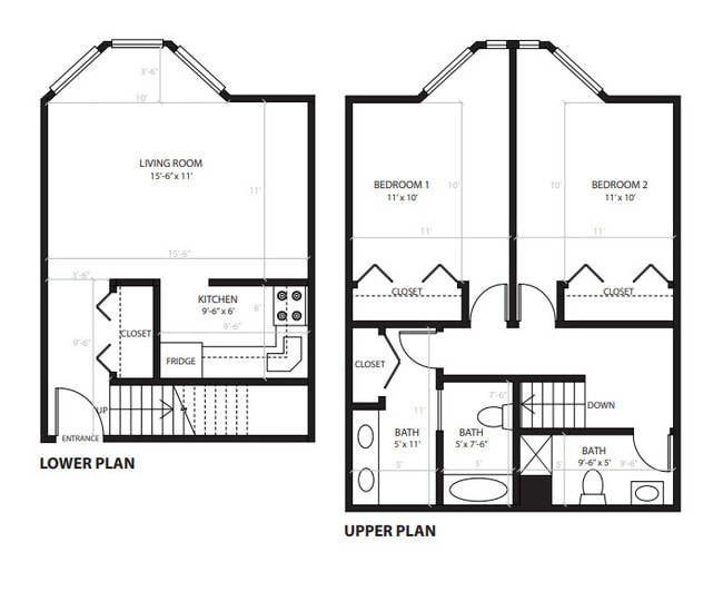 2 Bd 1.5 Bath Bi Level - ML - Abbey