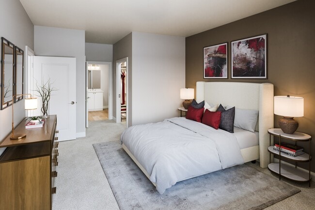 Expansive Primary Bedrooms with En Suite Bathrooms - The James Apartments